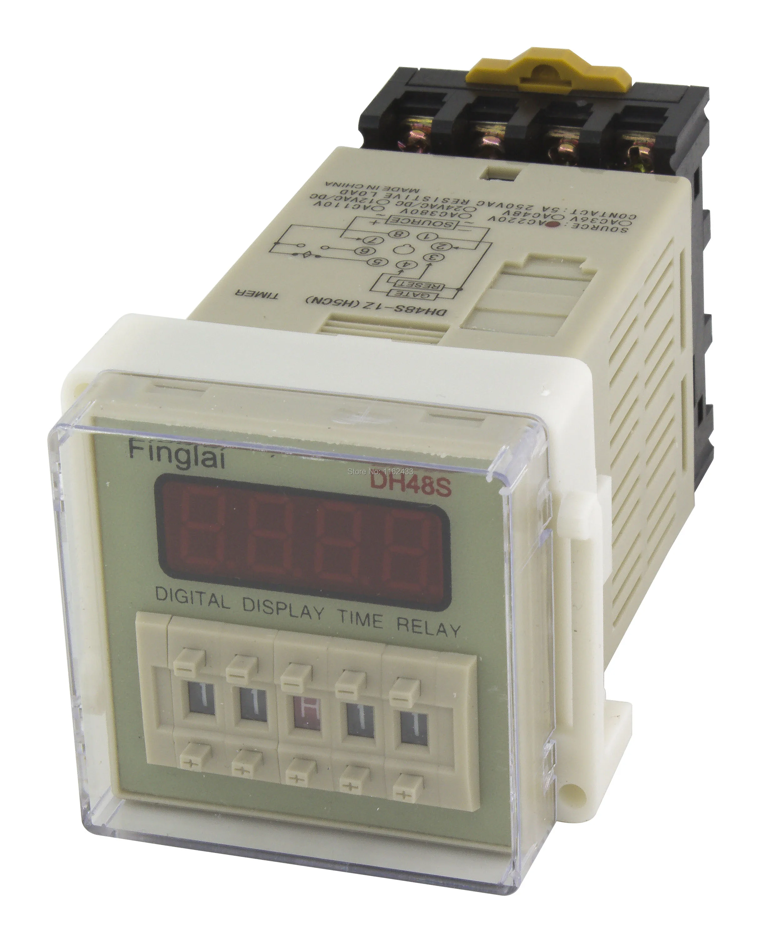 

DH48S-1Z AC 380V 36V on-delay SPDT time relay with socket delay timer with base