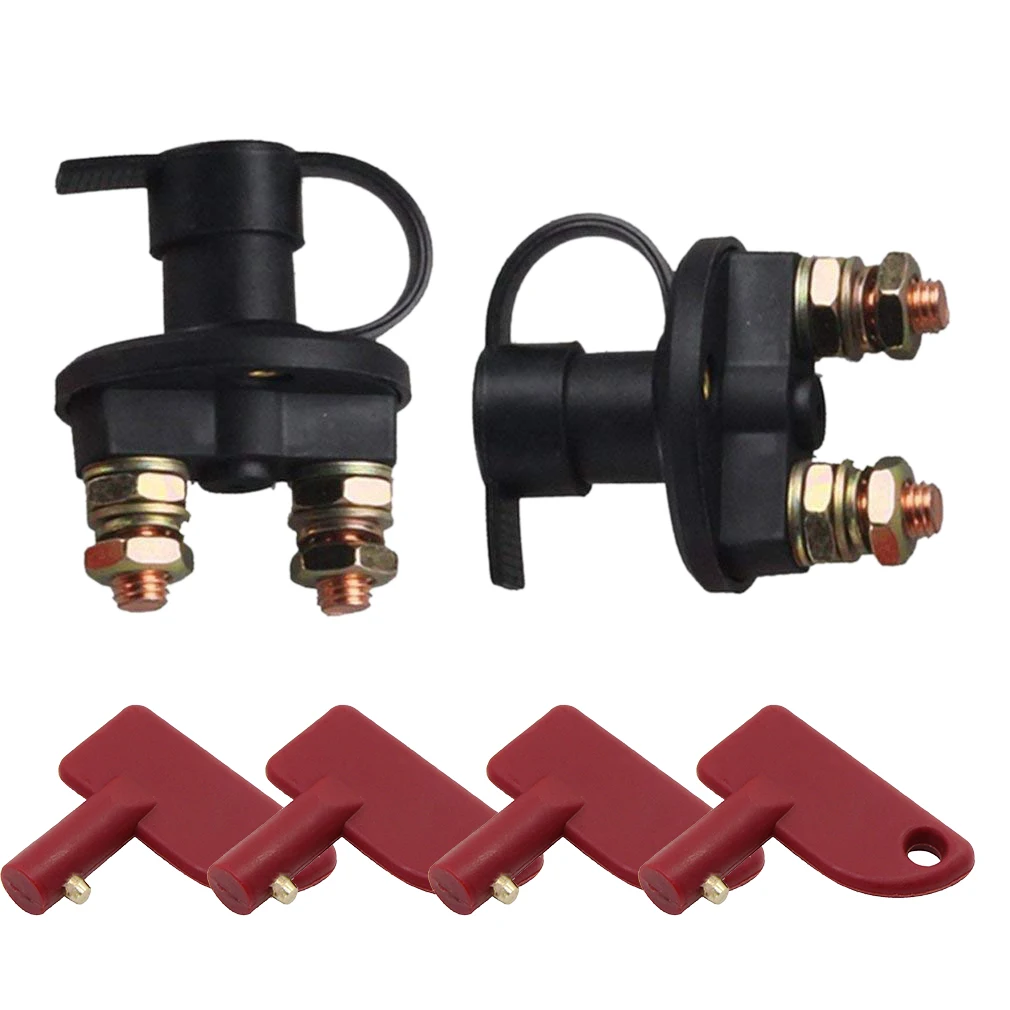 2 Pack 12V/24V Automotive Battery Isolator Disconnector Cut OFF Power