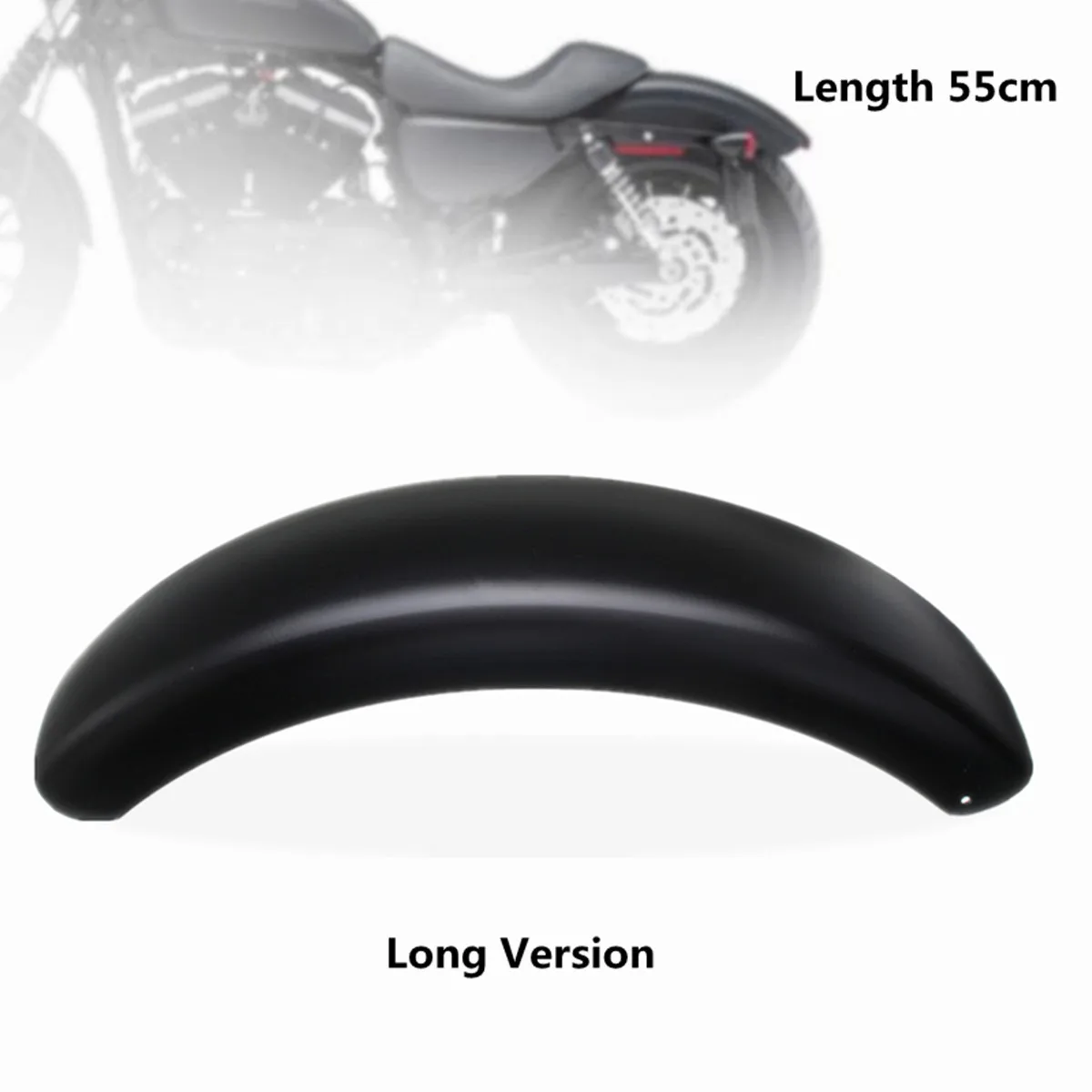 

6.1inch/15.5cm Flat Motorcycle Rear for Fender Custom Steel Trailer Motorbike Mud Dirt Long Guard for Harley Bobber Chopper