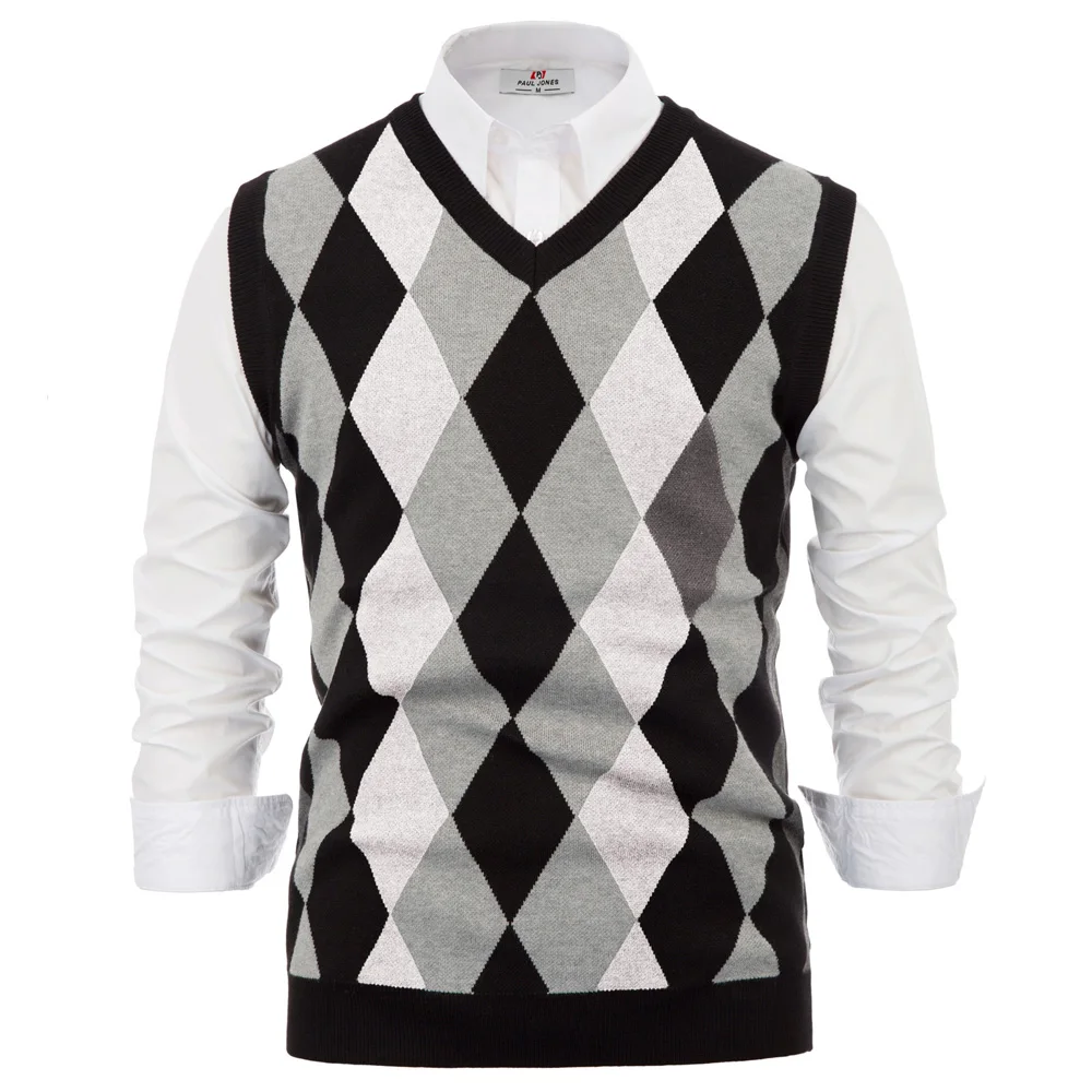 

Mens Sleeveless V-Neck Pullover Vest Knitwear Sweater Themal Fall Winter Tops