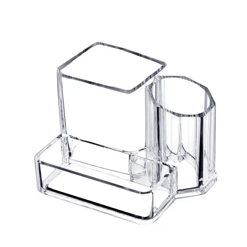 

3 Grid Transparent Acrylic Table Shelf Makeup Brush Storage Bucket Beauty Brush Eyebrow Pencil Cosmetic Storage Box Organizer