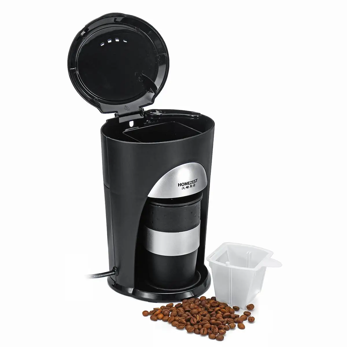 

Small Coffee Machine Coffee Maker Single CupAutomatic Drip Coffee Pot With Cup Filter Automatic Power Off Homezest CM-901