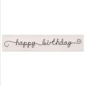 

Happy Birthday DIY Scrapbook Plastic Embossing Folder Template for Album Cake Mold