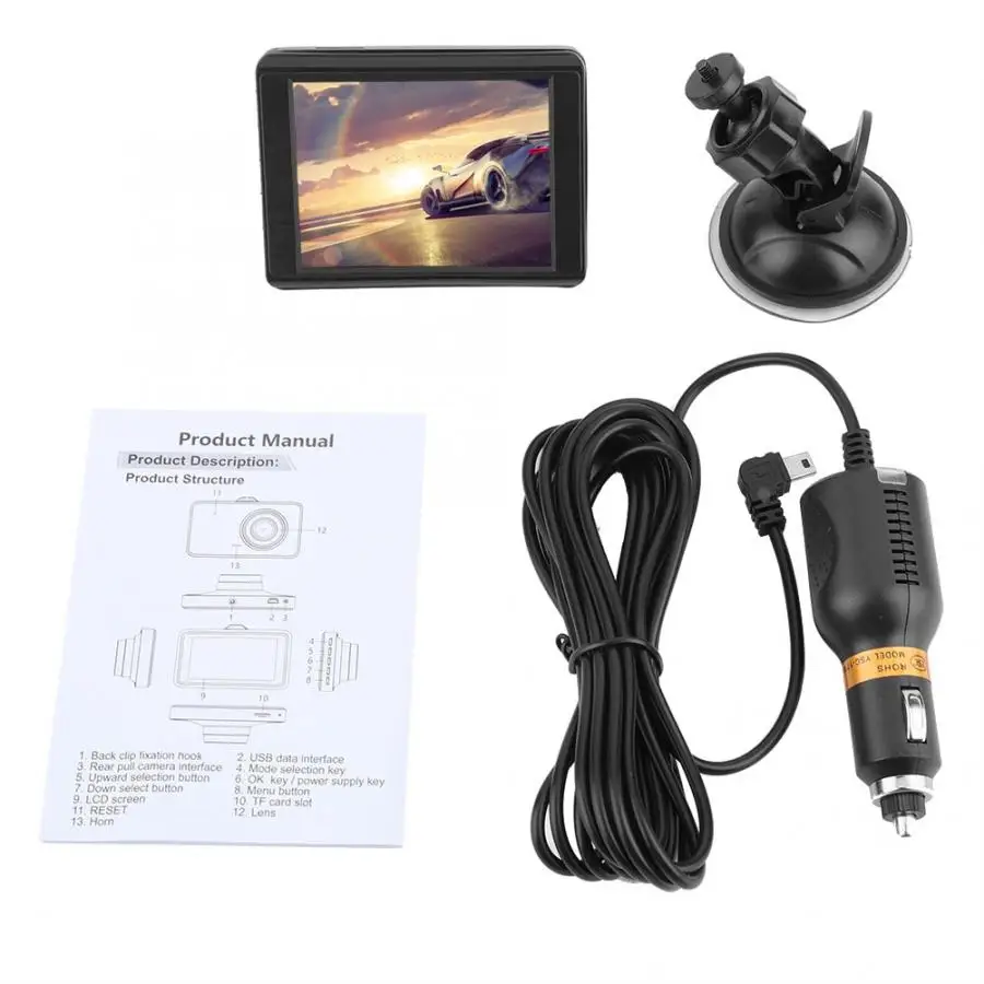 DVR Camera 3.2 Inches HD 1080P Car DVR Rear View Mirror Camera Night Vision Driving Video Recorder  car dash camera