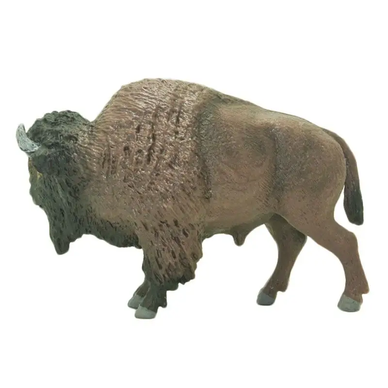 Оригинальные настоящие дикие жизни зоопарк модели животных американские Bison