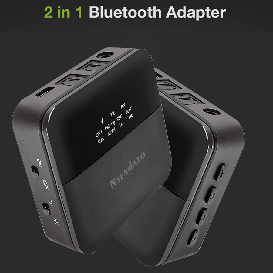  2 in 1 Senza Fili Bluetooth 5.0 Ricevitore Trasmettitore CSR8675 3.5 Millimetri Audio Aptx Hd Ll Ad