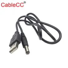 Cablecc CY 80 см USB 2,0 A Тип штекер для 5,5x2,5 мм DC 5 в разъем питания баррель разъем зарядный кабель