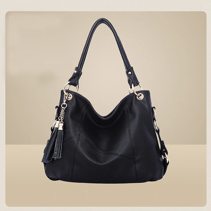 النساء الأعلى مقبض حقيبة حقيبة كتف حقيبة حقائب حمل أكياس محفظة أسود