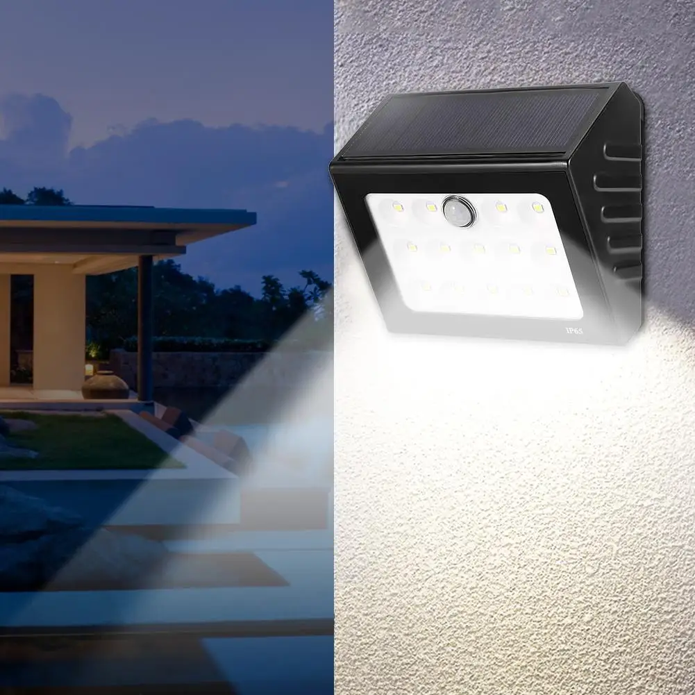 

LED Solar Wall Lights For Outdoor Garden IP65 Waterproof Wall Lamp With Human Body Induction