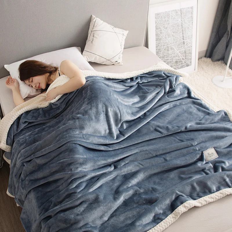 

Super Soft Solid Color Blanket Portable Car Travel Cover Blanket Multi-color and multi-size optional Free shipping