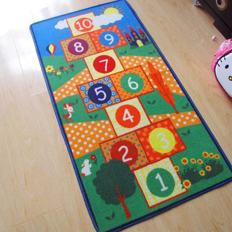 Нескользящий ковер hopscoch прыгающая решетка для детской комнаты игровой Мягкий Коврик развивающий коврик Мягкие пазлы ковры для детей