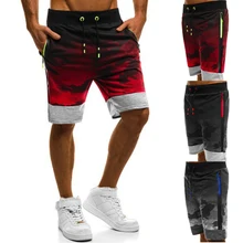 Камуфляжные брюки тренировочные мужские спортивные шорты летние шорты для фитнеса с карманами на молнии повседневные свободные шорты с завязками на талии большие размеры M-3XL