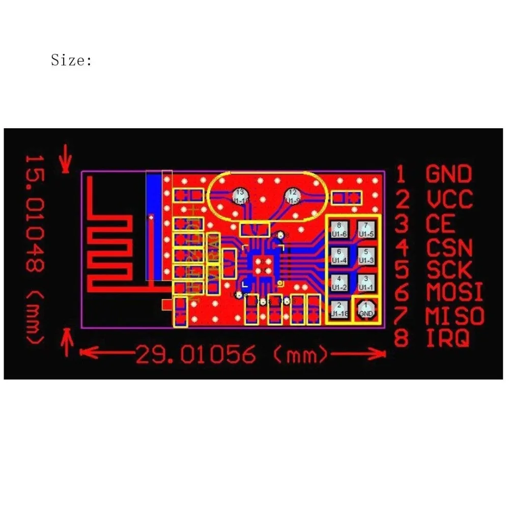 NRF24L01 + 2 4 ГГц беспроводной Радиочастотный приемопередатчик модуль передачи