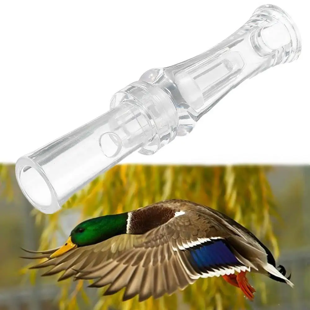 

Transparent Lucid Plastic Duck Hunting Call Whistle Mallard Caller Ring Decoys Shooting Traps for Hunting Duck