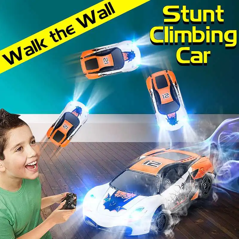 

Gravity Defying Remote Control Wall Climbing RC Car New LED Lights Rotating Antigravity Machine Wall Racer Electronic Hobby Toys