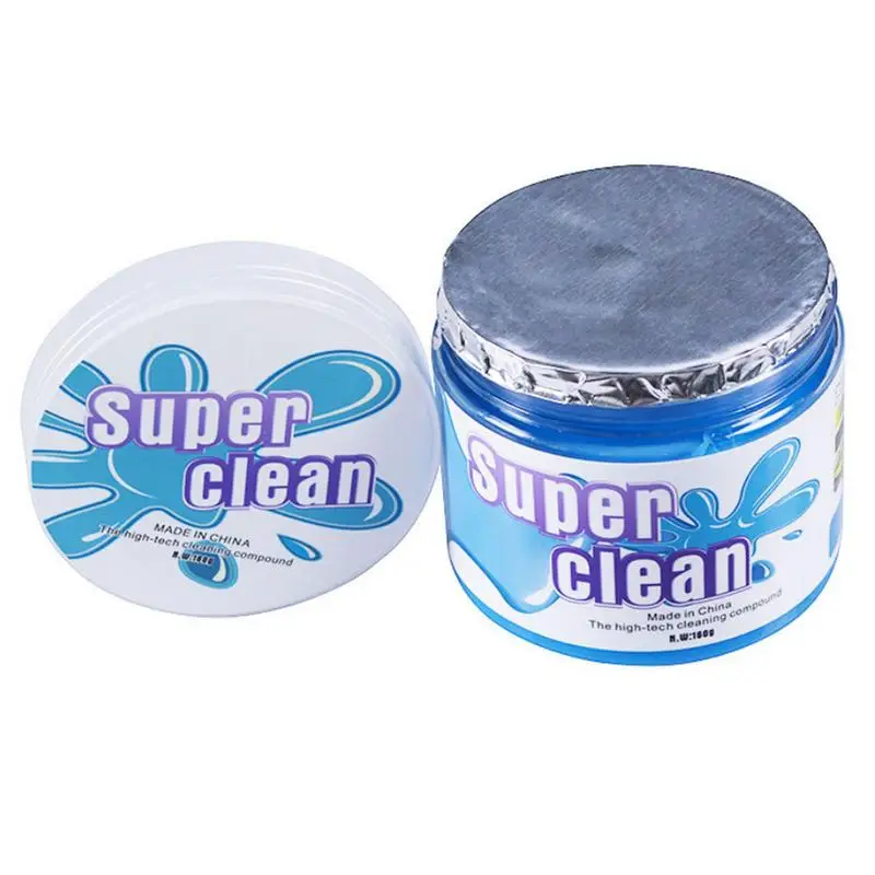 ZOOMY Car Cleaning Glue Slime Cup Holders Sticky Jelly Gel Compound Dust Wiper Cleaner Blue 