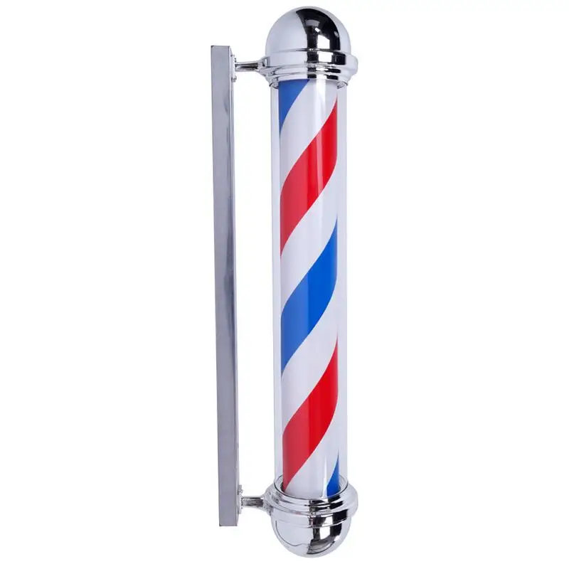 

M317C Rotating Barber Pole Light LED Light US Plug Red Blue White LED Barber Shop Sign Stripe Design Roating Salon Wall Hanging