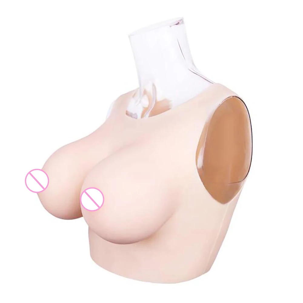 CYOMI C/D/F CUP Round Neck Crossdresser Silicone Breasts Shemale Fake Boobs Breast Forms for Crossdressing Tits Silicone 2G
