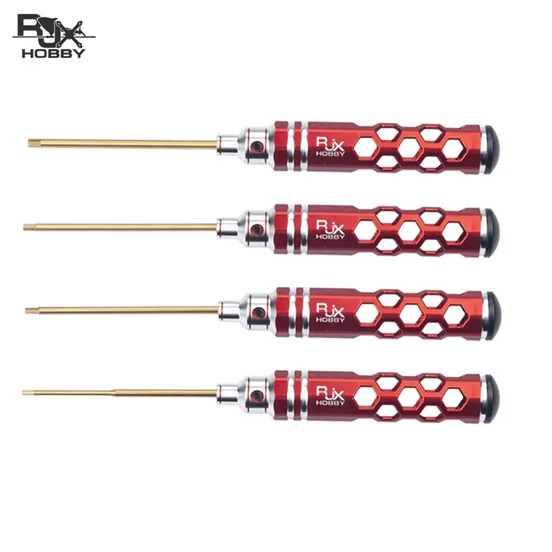 

4PCS RJX Hex Screwdriver Hollow Handle 1.5mm 2.0mm 2.5mm 3.0mm For RC Car Boat Airplane Models Drone