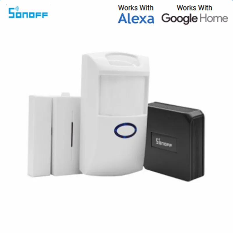 Docooler Sonoff PIR2 Sensor PIR autom/ático Dual IR Sensor RF 433Mhz Smart Sistema de Alarma de Seguridad de automatizaci/ón del hogar para Alexa Google Home