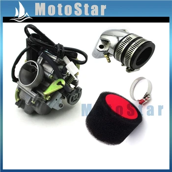

PD24 Carburetor Carb Manifold Intake Pipe Inlet Air Filter For GY6 125cc 150cc Scooter ATV Go Kart Sunl Roketa Lance Baja SC150