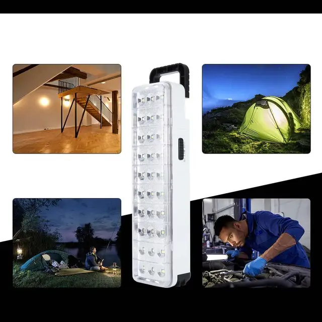Waterproof 30LED Multi-Function Rechargeable Emergy Light Flashlight Mini 60 LED Emergency Light Lamp For Home Camp Outdoor 5