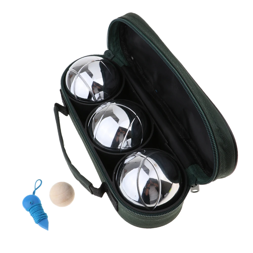 

3pcs Economy Bocce Ball Set Backyard Beach/ Lawn Throw Game Silver
