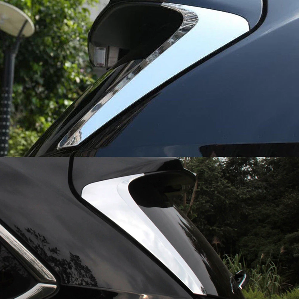 

2PCS Personalized Eye-catching Trim Strips Waterproof Rear Window Spoiler Car Decoration Wing Cover Chrome For Toyota Highlander