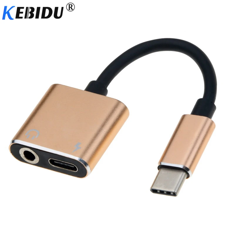 Кабель адаптер kebidu USB Type C для разъема 3 5 мм AUX преобразователь наушников Зарядка