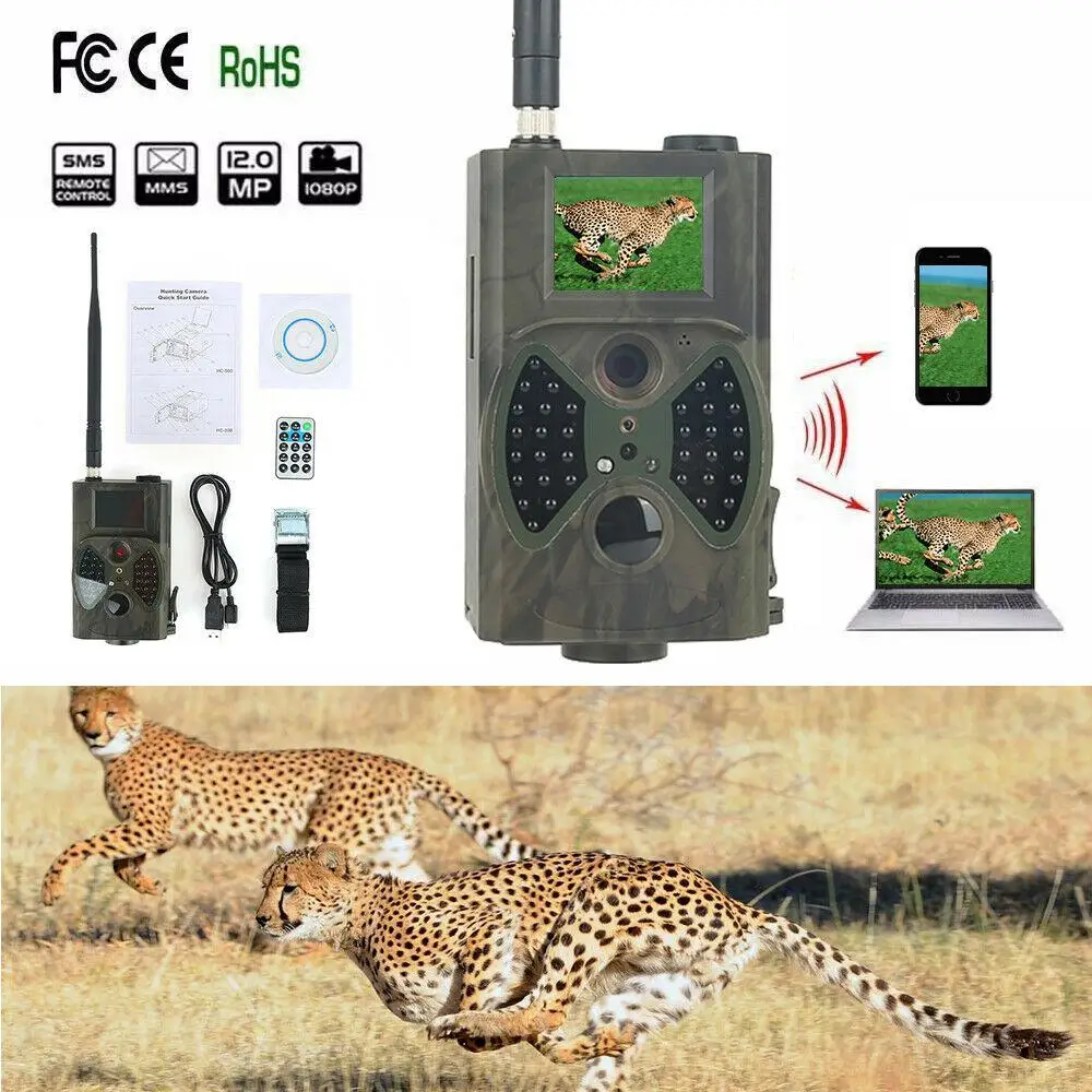 HC300M наружное наблюдение GSM 12MP 1080P фото ловушки ночное видение дикая природа