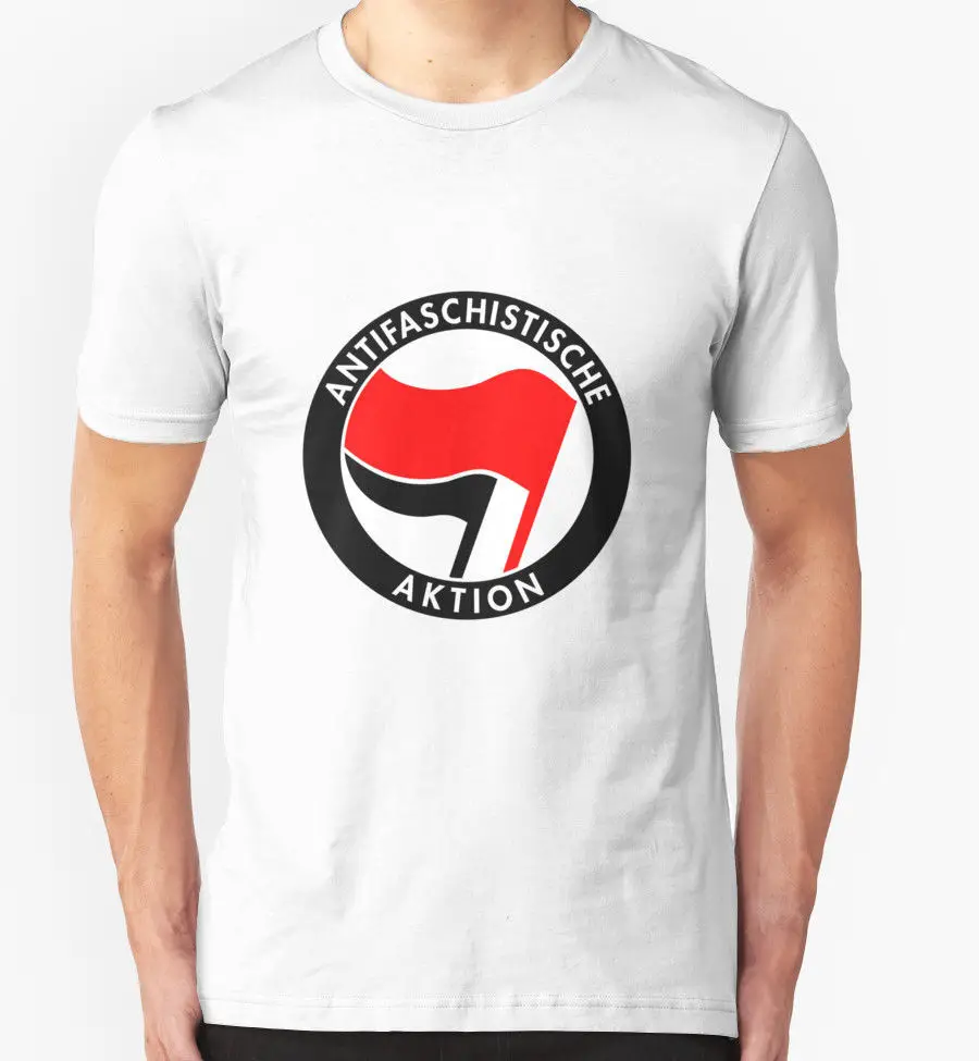 Футболки с принтом antifaschischissche Aktion Antifa Afa Германия Голландская Мужская новинка