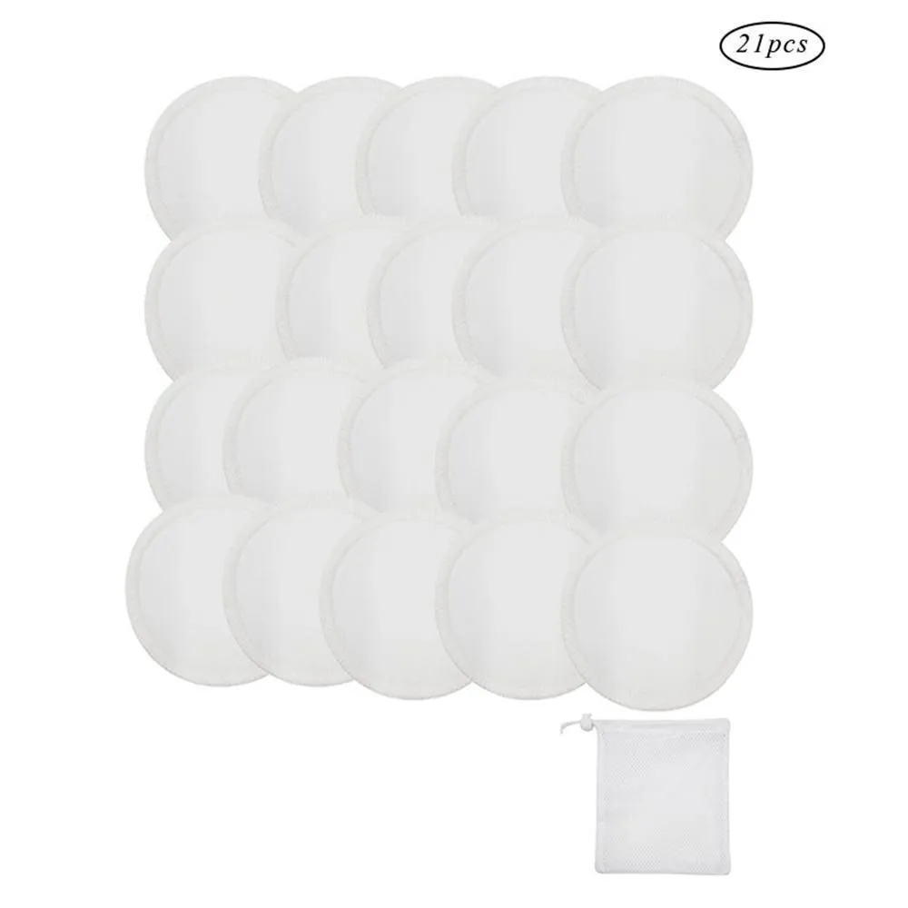 

New arrival 20Pcs/lot Reusable Cotton Pads Make up Facial Remover 3 layers Wipe Pads Cleaning Pads Washable with 1 Laundry Bag