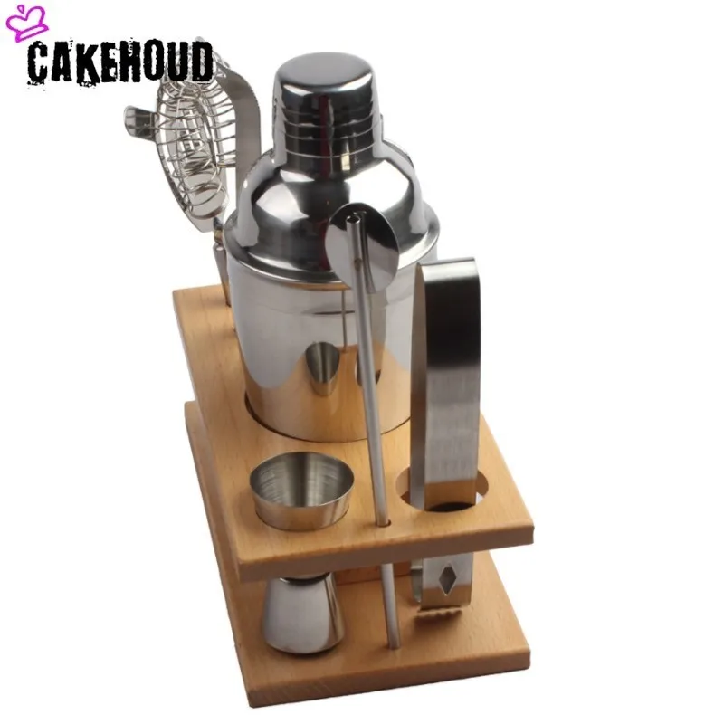 CAKEHOUD набор для коктейлей 8 шт. Набор Профессиональный барный инструмент с бамбуковым кронштейном кухонный бар Идеальный семейный коктейльный набор
