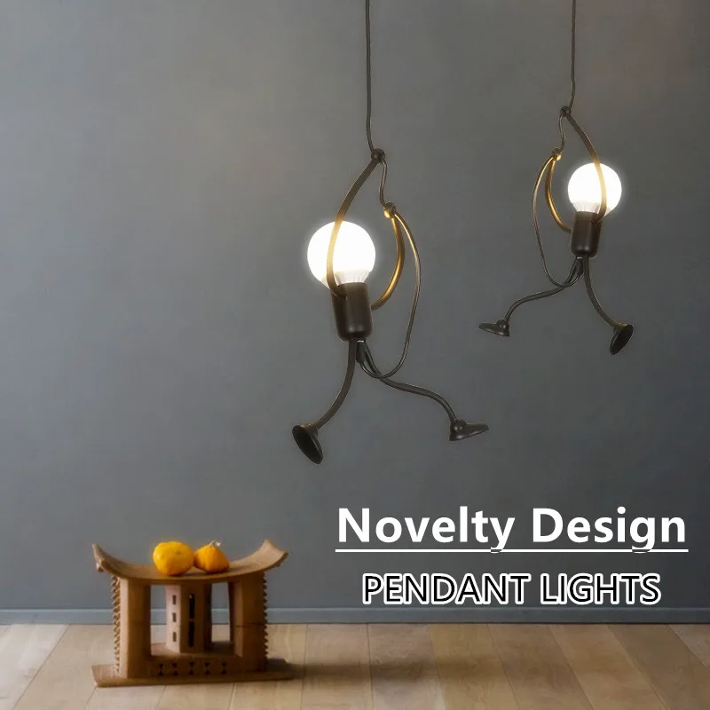 Us 37 26 19 Off Novelty Pendant Lighting Fixtures Black Iron Dining Room Cafe Restaurant E27 Led Lamps Modern Hanging Light Suspension Luminaire In