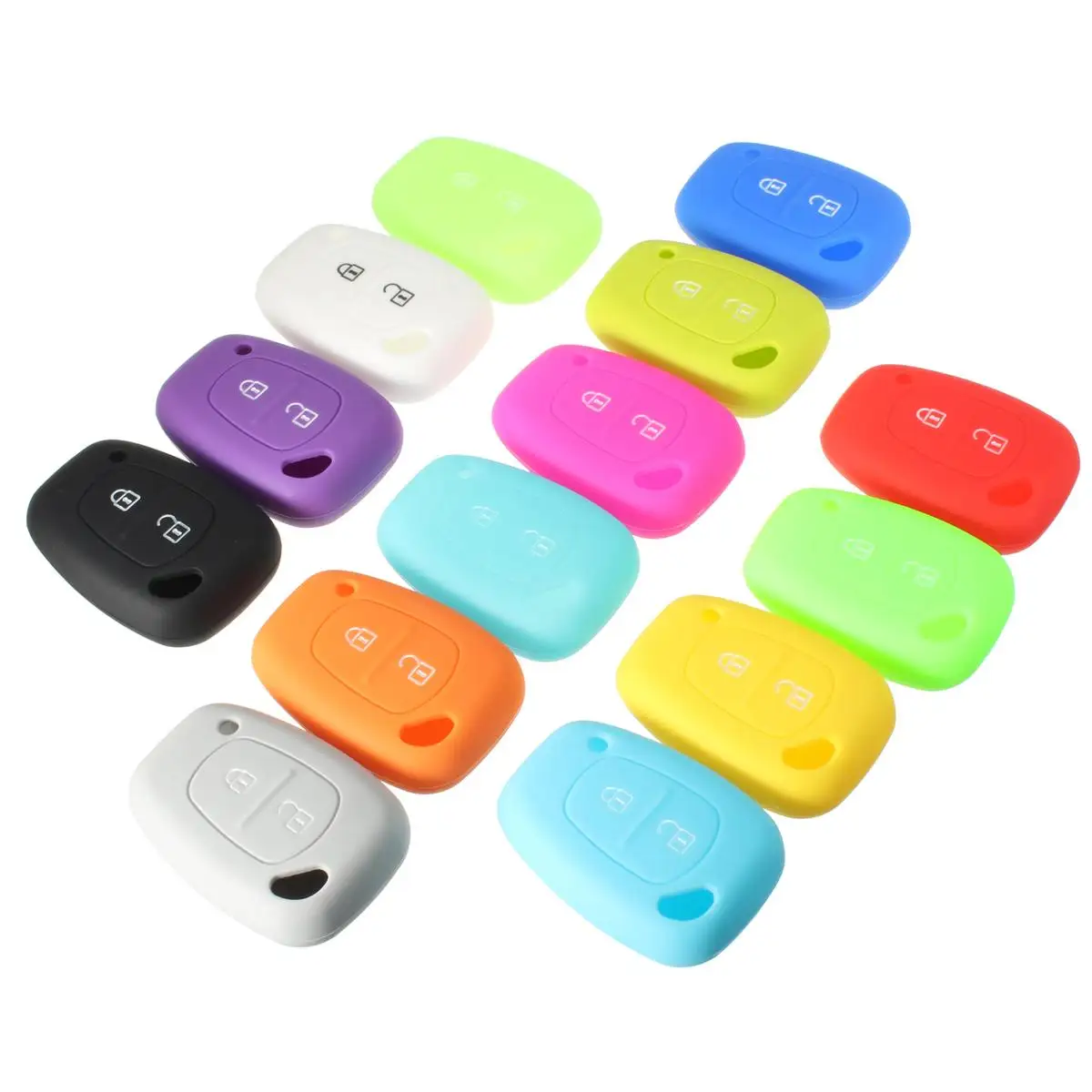 

2 Button Silicone Remote Key Fob Case Cover For Renault /Kangoo /Master /Trafic