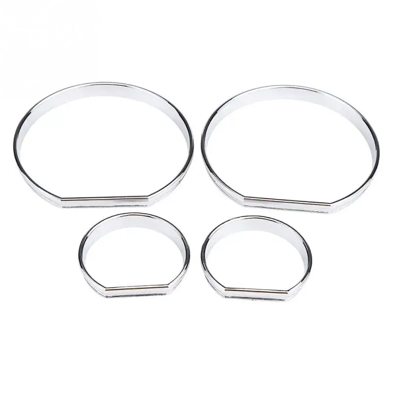 4pcs Car Front Dashboard Speedometer Gauge Decoration Frame Chrome Gauge Dash Dial Rings Trim for BMW E46 Auto Replacement Parts 4pcs Car Front Dashboard Speedometer Gauge Decoration Frame Chrome Gauge Dash Dial Rings Trim for BMW E46 Auto Replacement Parts