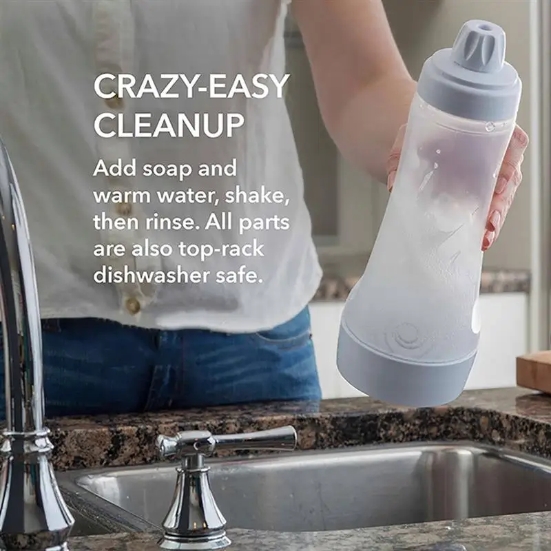 Batter Dispenser Creative Manual Batter Mixer Baking Tool with Measuring Label Mixer Bottle Cupcake Pancake Crepe