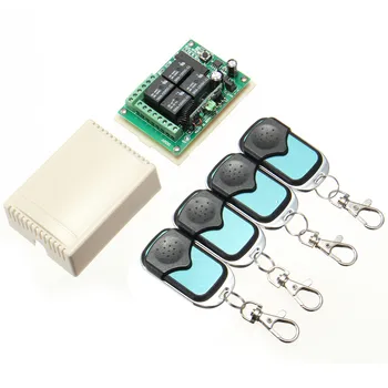 

LEORY 4PCS 433MHz Rolling Code Remote Control + DC 12V 10A Switch Wireless Power Supply Relay Receiver Module