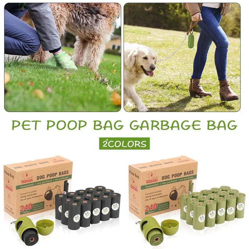 

Biodegradable Dog Poop Bags Eco-Friendly Pet Waste Bag Portable Pick-up Dispenser Outdoor Carrier Pet Poop Bags Dog cat Supplies