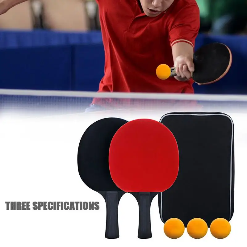 

Table Tennis Paddles Set Two Paddles Three Balls Set Professional Competition Ping Pong Racket Set Ping Pong Bat With Bag