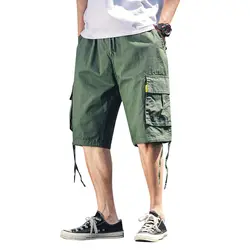 Летние брюки мужские повседневные дикие корейские версии японского тренда комбинезоны мужские прилива брендовые свободные тонкие секции