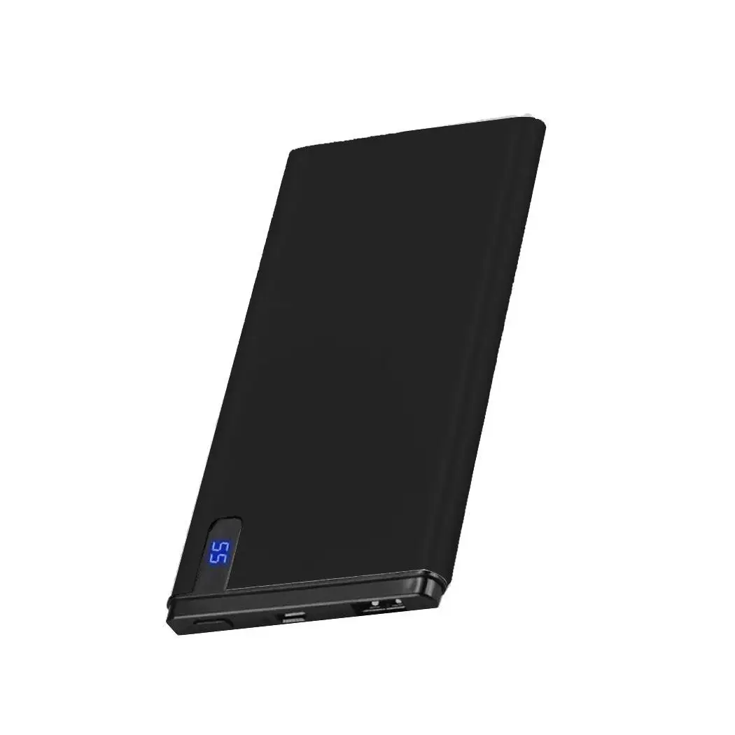 

Ultra-thin 8000mAh Power Bank Mobile Battery Charger USB Portable Bank Digital LED Display Fast Charging Square Powerank