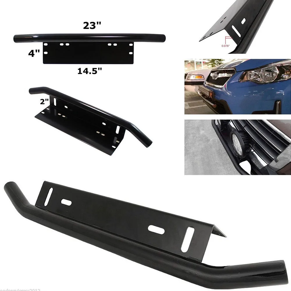

Front Mount Lamp Bracket Bull Bar Aluminium Alloy License Plate Off-road Vehicle Black Bumper Holder Car Accessories Auto Work