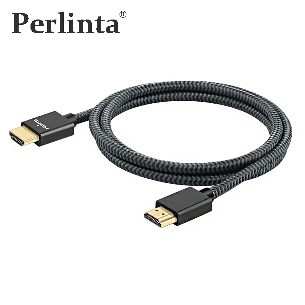 Perlinta HDMI 2,0 32AWG кабель 4 к 60 Гц мужчин и женщин конвертер адаптер Kable для компьютера HDTV 1,2 м 2 м 3 м