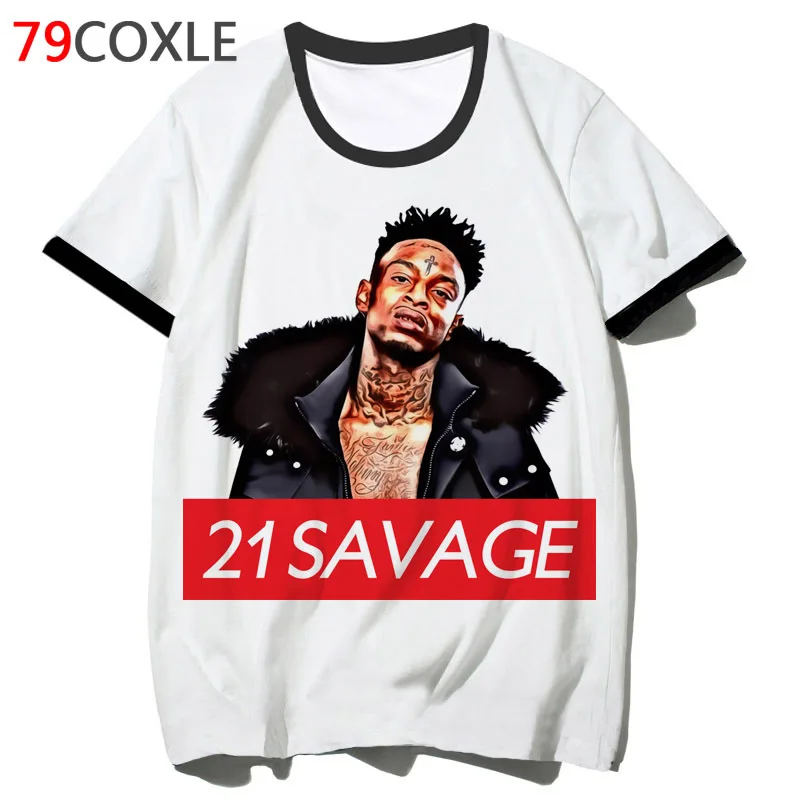 Мужская футболка 21 Savage в стиле хип-хоп уличная одежда Харадзюку модель F2002 2019 |