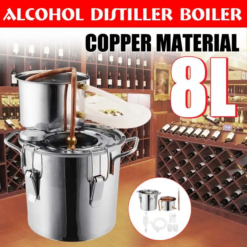 

8L Wine Beer Alcohol Distiller Moonshine Alcohol Home DIY Brewing Kit Home Distiller Copper Distiller Equipment