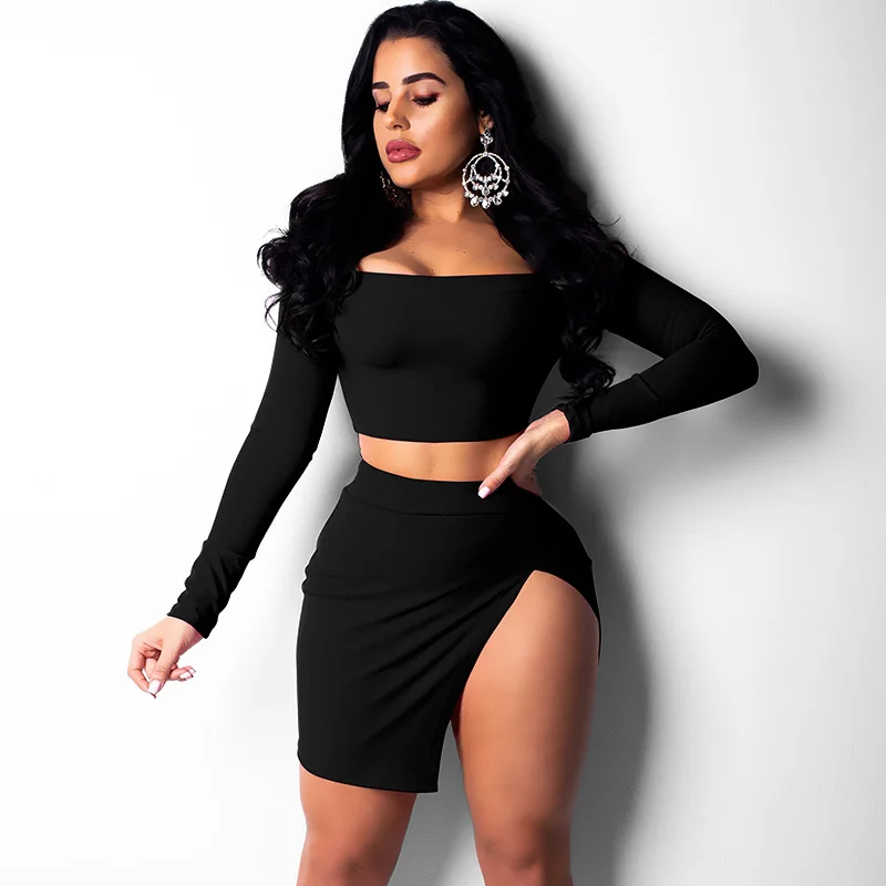 two piece skirt and crop
