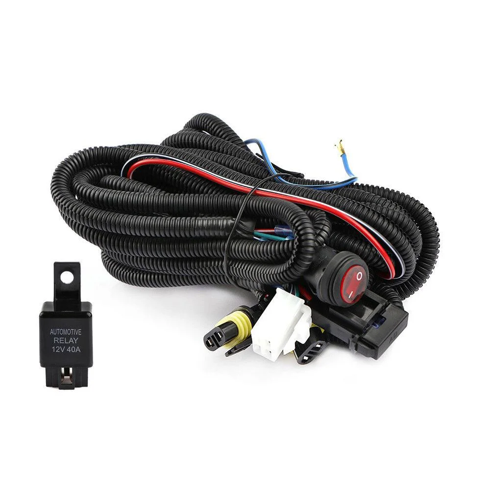 

Auto Car LED Light Bar Fog Lamp Cable Wiring Harness Kit with 40A 12V ON/OFF Switch Relay Kit Fuse 72W/120W/180W/240W/288W/300W