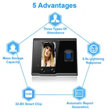 Eseye Biometric Face Facial Recognition Access Control Attendance System USB Fingerprint Reader Card Password Employee Device fingerprint id carddoor access control password fingerprint time attendance threatens anti dismantlement unlock illegally alarm