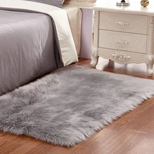 Ковер из искусственного меха, мягкий пушистый ковер 60x90 см, мохнатые ковры из искусственной овчины, напольные ковры для спальни, гостиной, детской комнаты